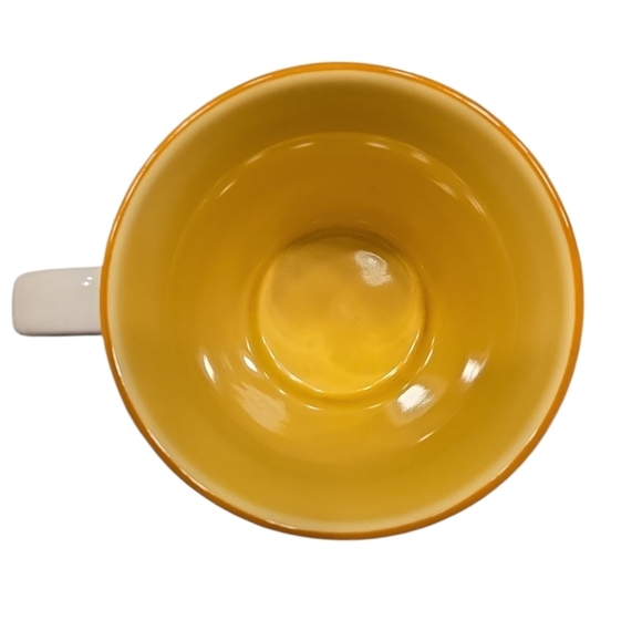 STARBUCKS 2006 PERCOLATOR STYLE MUG. WHITE AND YELLOW. 14 OZ. - Picture 3 of 5